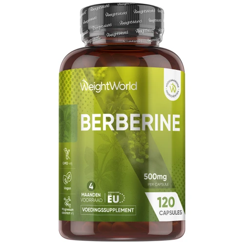 Berberine capsules - 500mg - Hoge kwaliteit - 4 maanden voorraad - WeightWorld