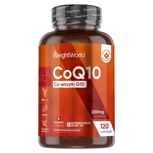 Pure CoQ10 capsules - 200mg - 4 maanden voorraad - WeightWorld