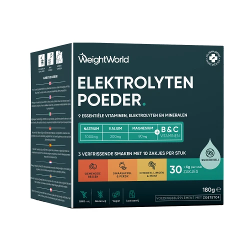 Elektrolyten Poeder - Suikervrij - 30 zakjes - WeightWorld
