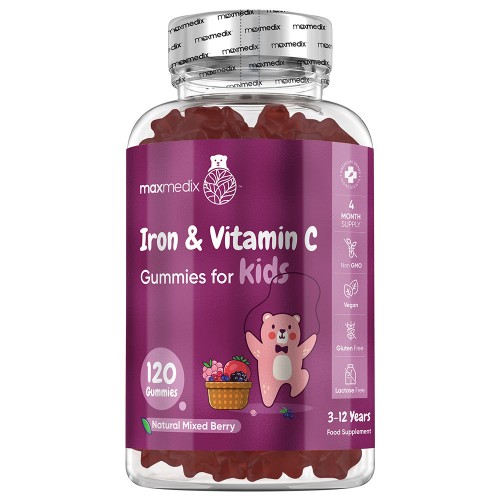 IJzer + Vitamine C Gummies - 120 Gummies - Vitamine Kinderen - 4 maanden voorraad