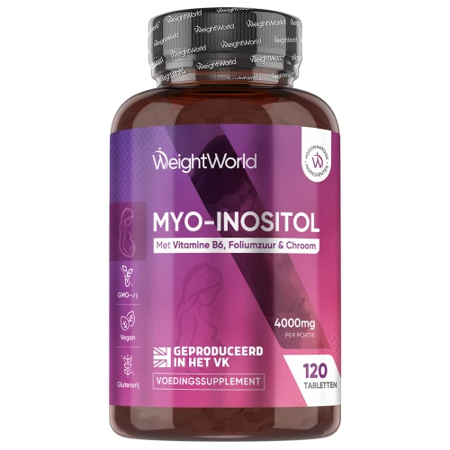 Myo-Inositol 4000 mg 120 tabletten - Inositol B6 - Foliumzuur - met chroom voor het welzijn van vrouwen