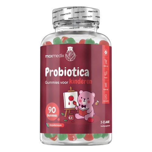 Probiotica gummies voor kinderen - 1 miljard CFU - 90 gummies met appelsmaak - maxmedix