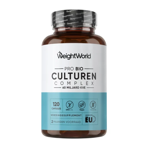 Probiotica Complex - 60 miljard KVE (CFU) - 20 bacteriestammen - 120 capsules - Met prebiotica - WeightWorld