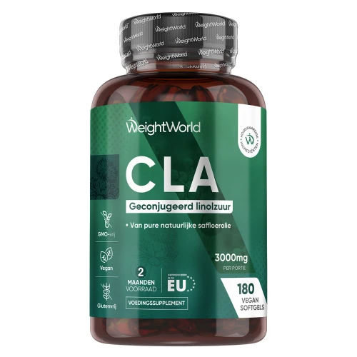 CLA - 3000 mg 180 Softgels - Geconjugeerd Linolzuur - Voor 3 maanden