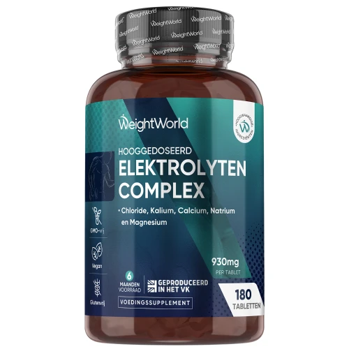 Elektrolyten Complex - 900 mg 180 Tabletten - Elektrolyten - Mix van elektrolyten - 6 maanden voorraad