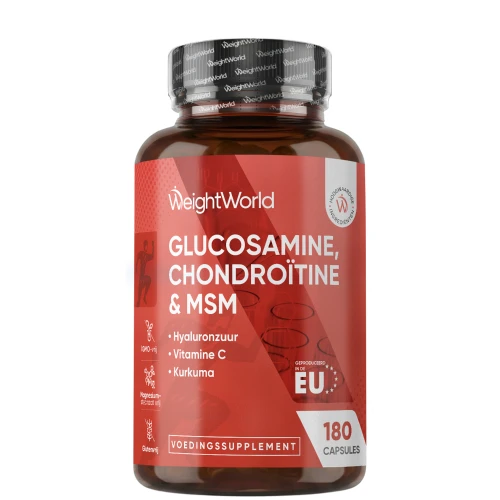 Glucosamine chondroitine MSM - 180 Capsules - 3 maanden voorraad