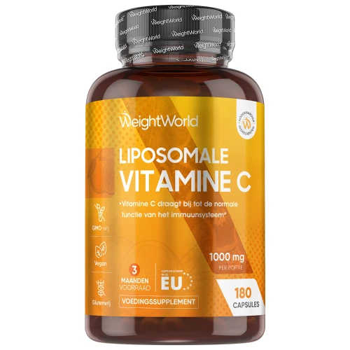 Liposomale vitamine C - 180 capsules - vitamine c 1000 mg - liposomen Supplementen