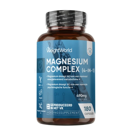 Magnesium Complex - 1700mg - 4-in-1 - Magnesium tauraat, citraat, malaat, bisglycinaat