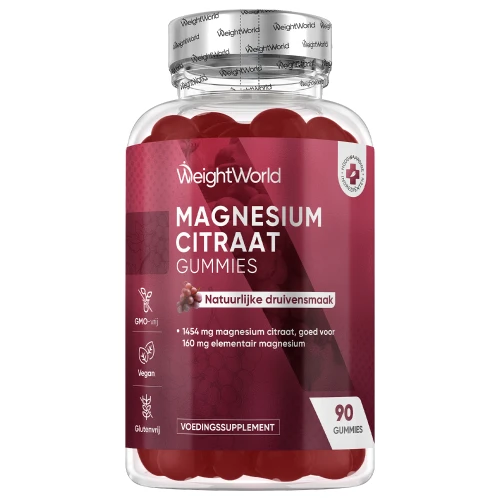 Magnesium citraat gummies - 160mg - 90 vegan gummies - WeightWorld