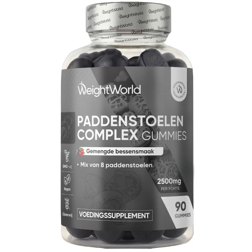 Paddenstoelen Complex Gummies - 2500mg - 90 Gummies - WeightWorld