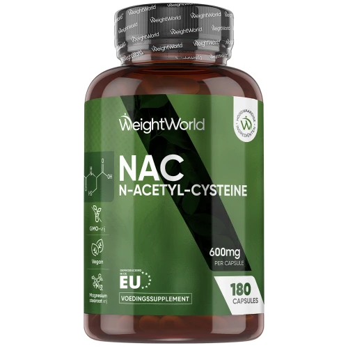 N-Acetyl-Cysteine (NAC ) 180 capsules- 600mg - aminozuur voor het immuunsysteem