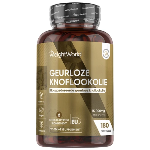 Knoflook - 15000 mg 180 softgels - knoflook poeder - olie Extract