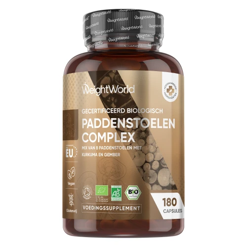 Paddenstoelen Complex | 180 capsules | paddenstoelen | 8 soorten | 3 maanden voorraad