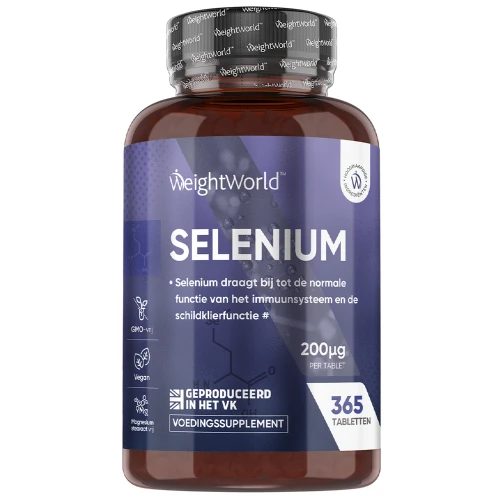 Seleen tabletten - 200mcg - 365 tabletten - 1 jaar voorraad - WeightWorld