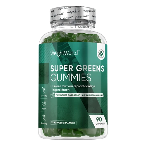 Super Green - 90 Gummies - Mix van 8 Botanische -Superfoods - 45 dagen voorraad