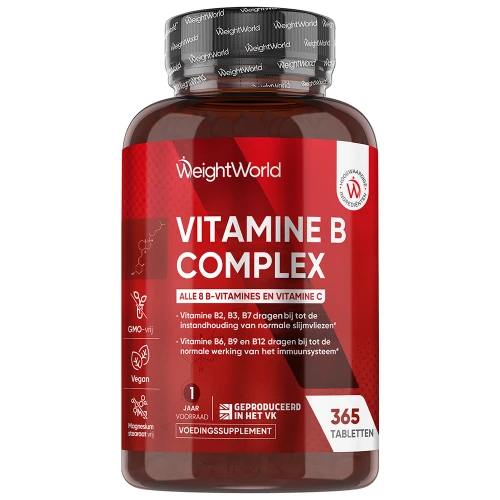 Vitamine B Complex - 365 tabletten - Alle 8 vit B - vitamine B