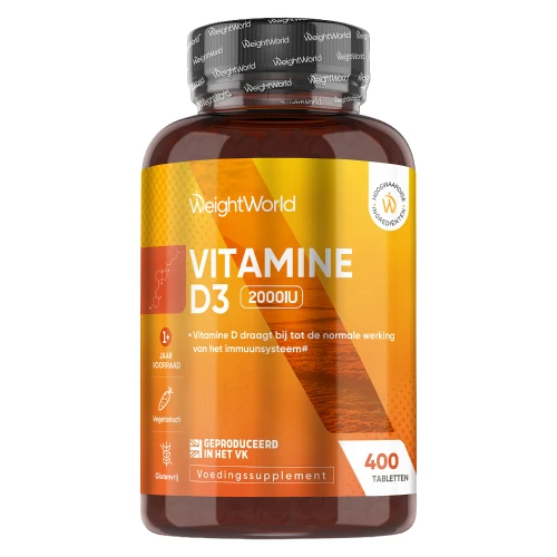 Vitamine d3 - 2000 IE 400 tabletten - Vitamine D - 1+ jaar voorraad