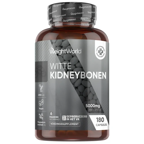 Witte bonen extract - 5000 mg 180 Capsules - Witte bonen - 6 maanden voorraad