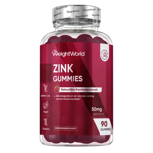 Zink Gummies - 50 mg 90 Gummies - Zinc citrate - 3 maanden voorraad