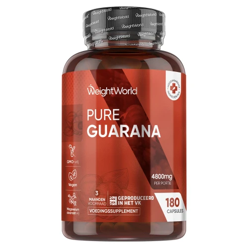 Guarana - 4800 mg 180 Capsules - Guarana Extract - Voor 3 maanden voorraad