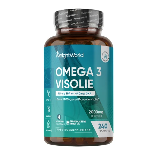 Omega 3 Visolie 2000 mg - 240 Capsules Omega 3 Vetzuren - 660mg EPA en 440mg DHA