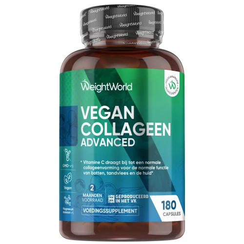 Vegan collageen - 180 Capsules - Vitamine C - Hyaluronzuur - 2 maanden voorraad